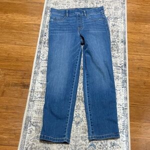 SPANX Blue Straight Leg Jeans Classic Style- large - great condition